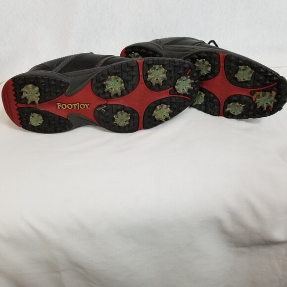 FOOTJOY Flexzone Lace Up Removeable Soft Cleat Golf Shoes Black Size 8M ~ 4382 - Picture 5 of 9